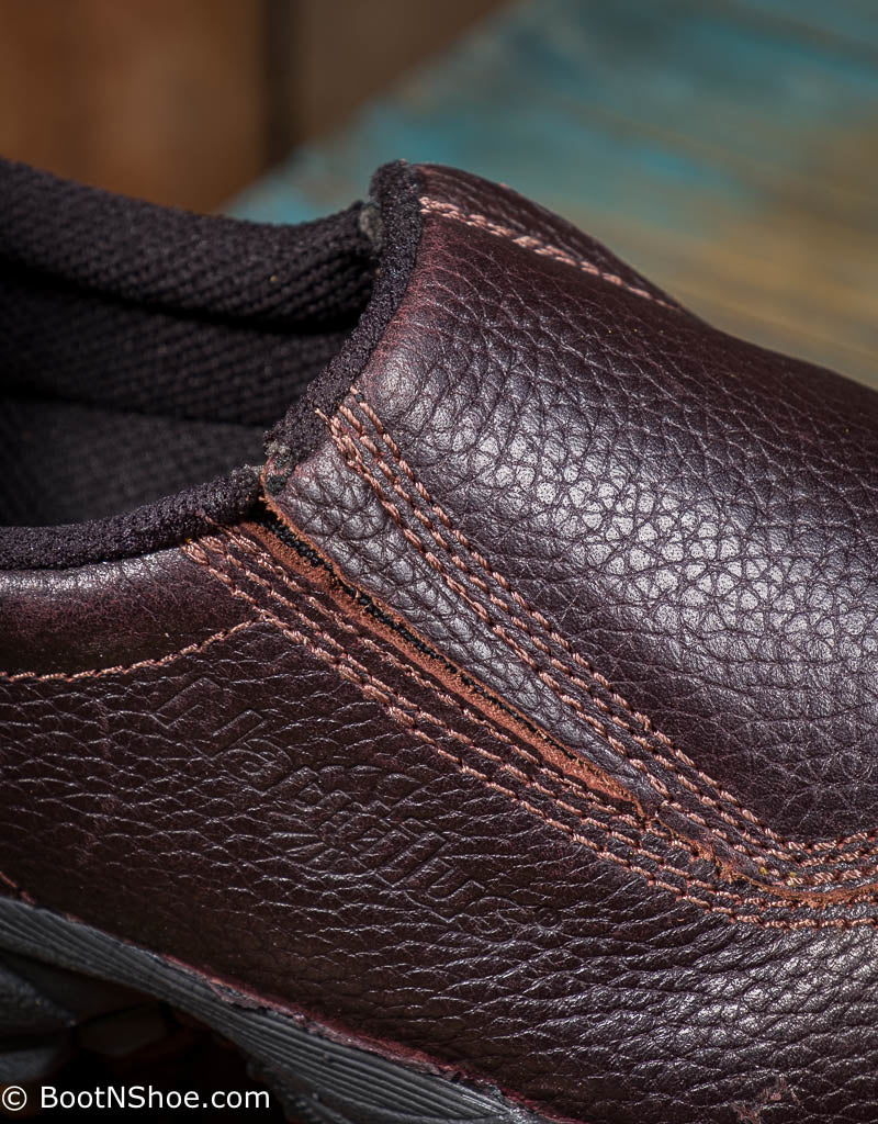 Women's Leather Steel Toe Slip On Work Shoes N1621