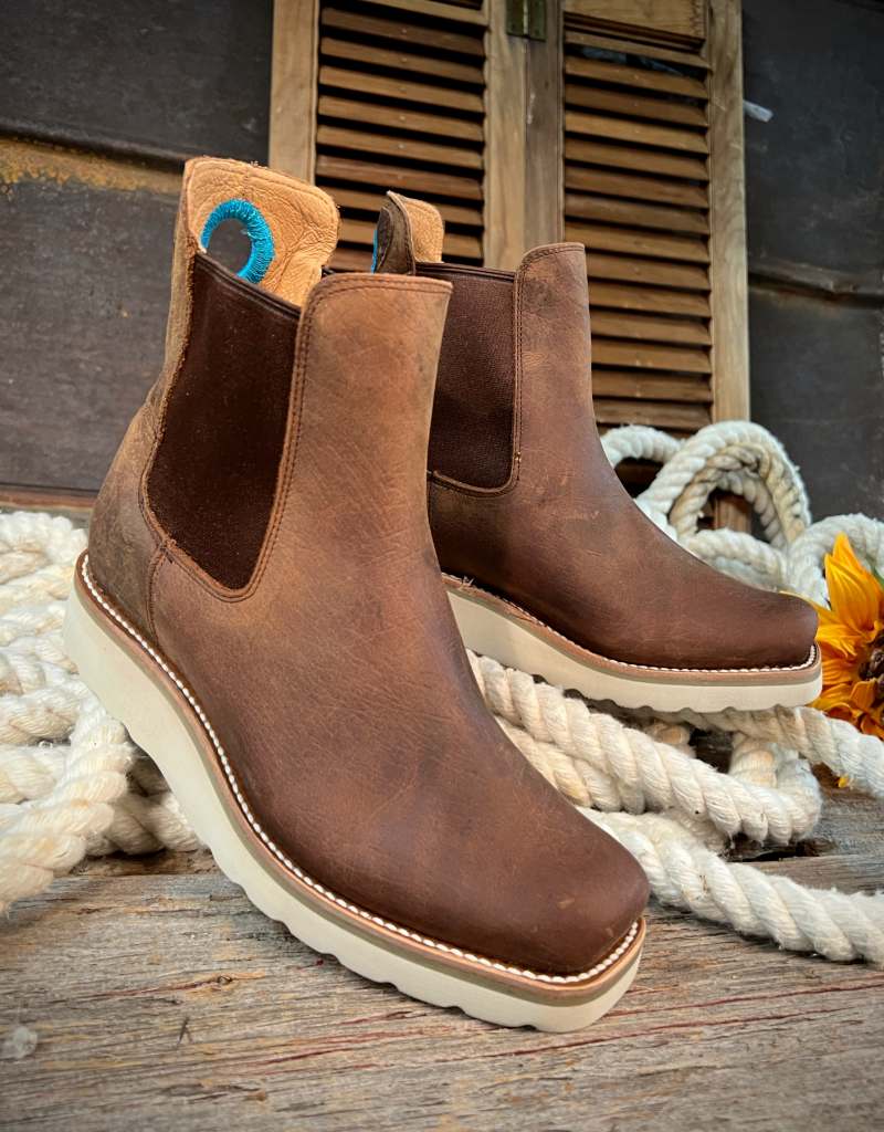 Macie Bean Ladies Distressed Bison Swedge Chelsea Boots M2201