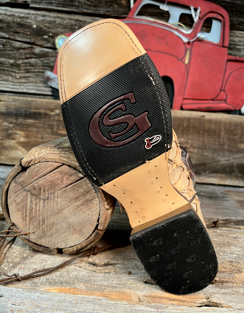 Justin Men's Ocean View Pirarucu George Strait Rustic Western Boots GR5716