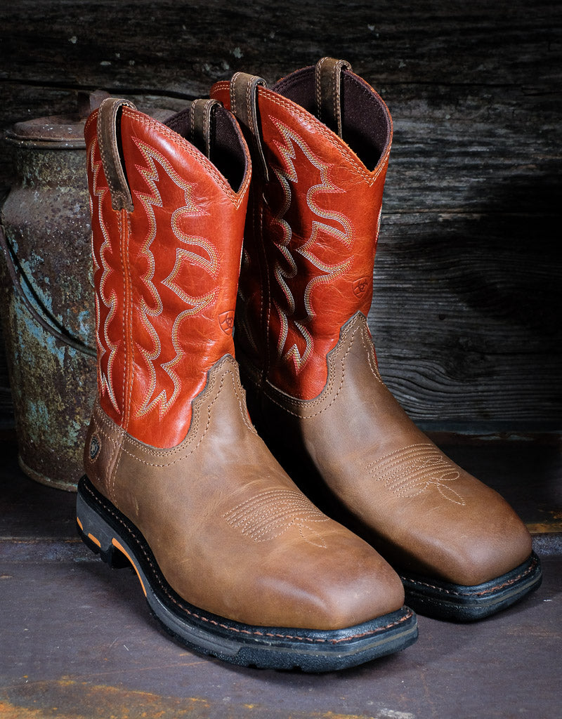 Men's Ariat Workhog Toe Square Toe Steel Workboot 10006961