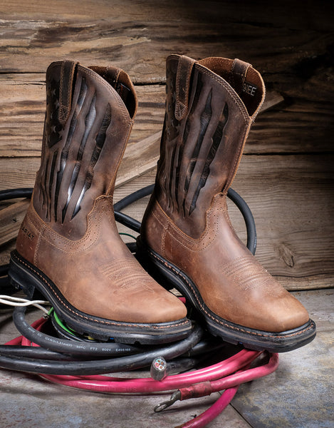 Work Boots Walmart Cowboy Boots Men's Sierra Shield Patriot