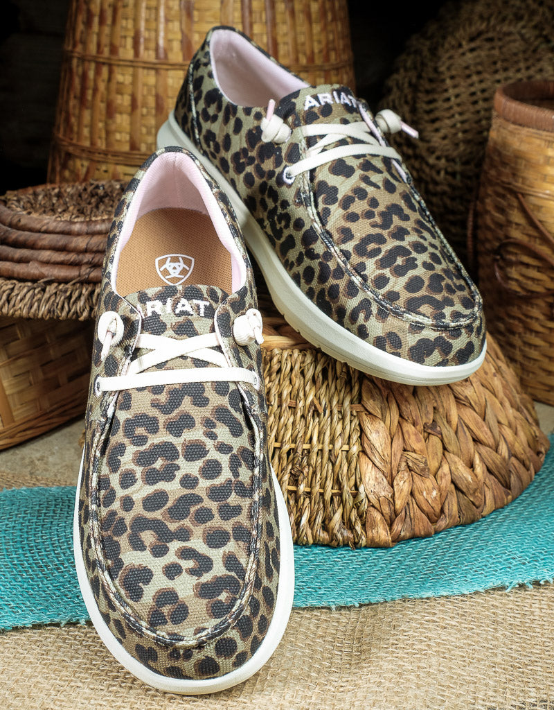 Women's Hilo Olive Leopard Print Shoes 10047018