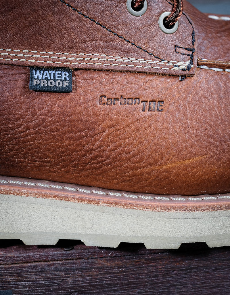 close up on carbon toe stamp