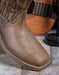 side view of square toe boot