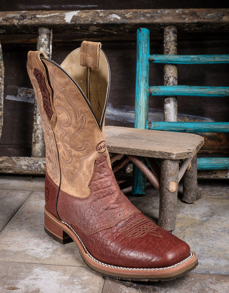 Men's Talache Bison Square Toe Roper Western Boots