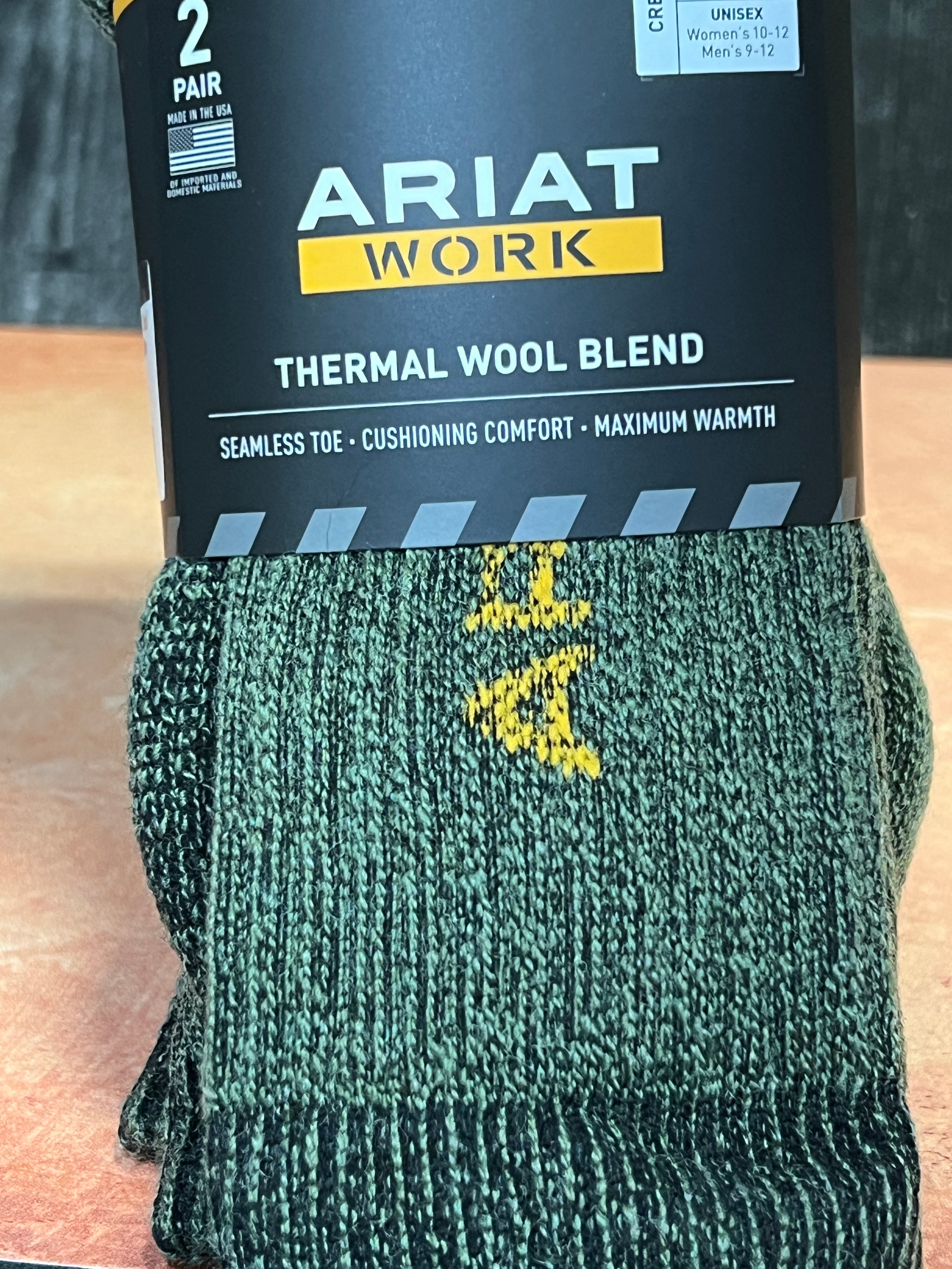 Ariat Ultimate Wool Crew Socks 2 pair Pack 2295