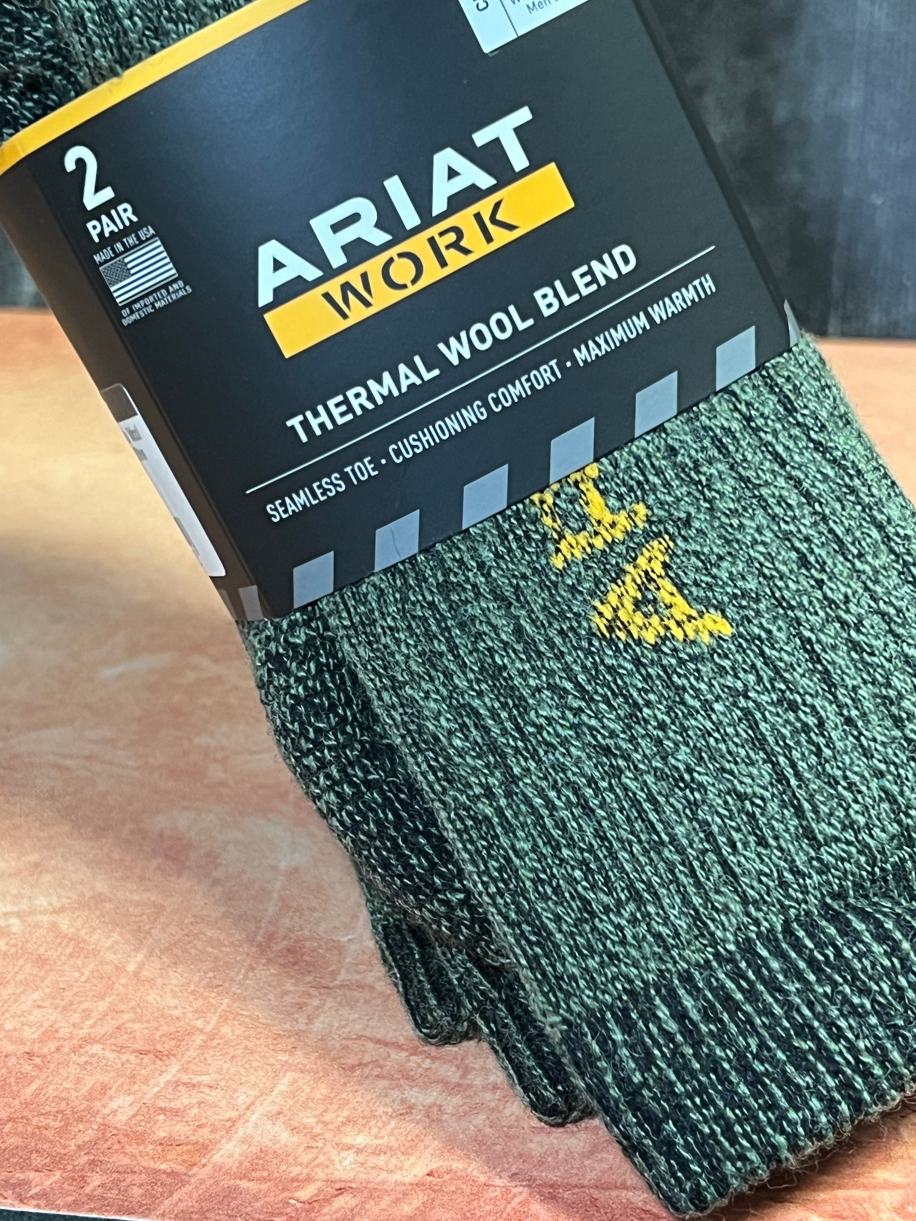 Ariat Ultimate Wool Crew Socks 2 pair Pack 2295