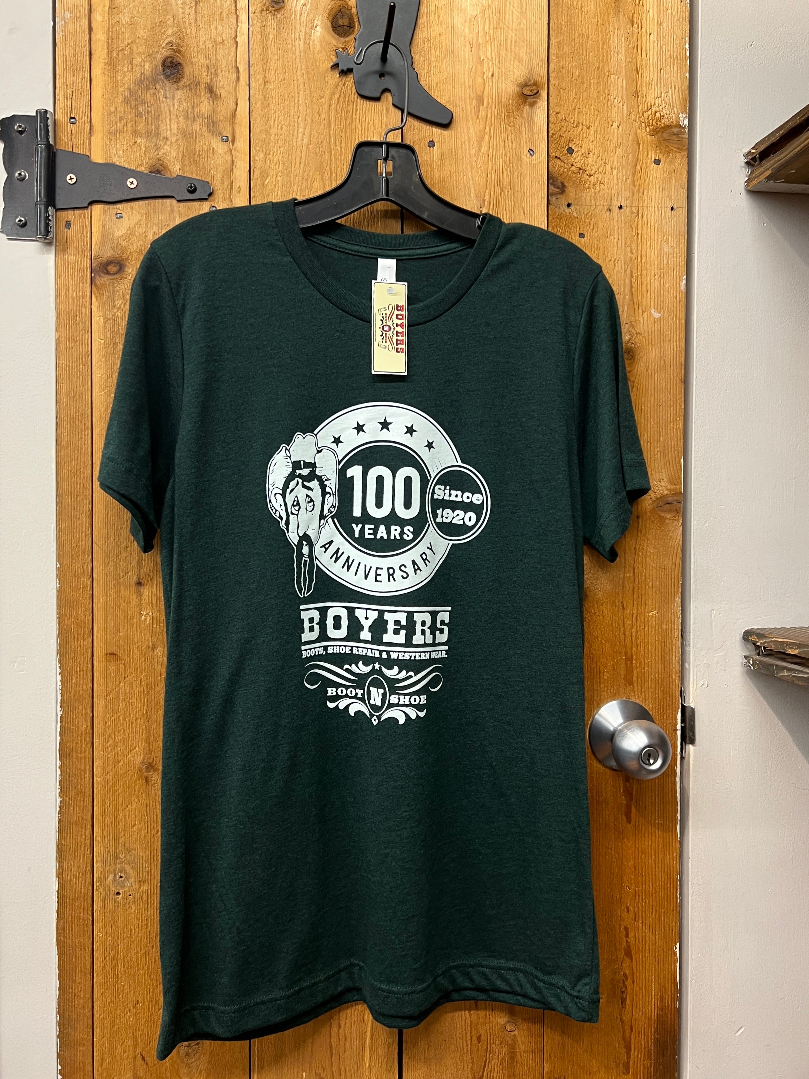 Boyers Over 100 Years Heather Green Unisex T-shirt