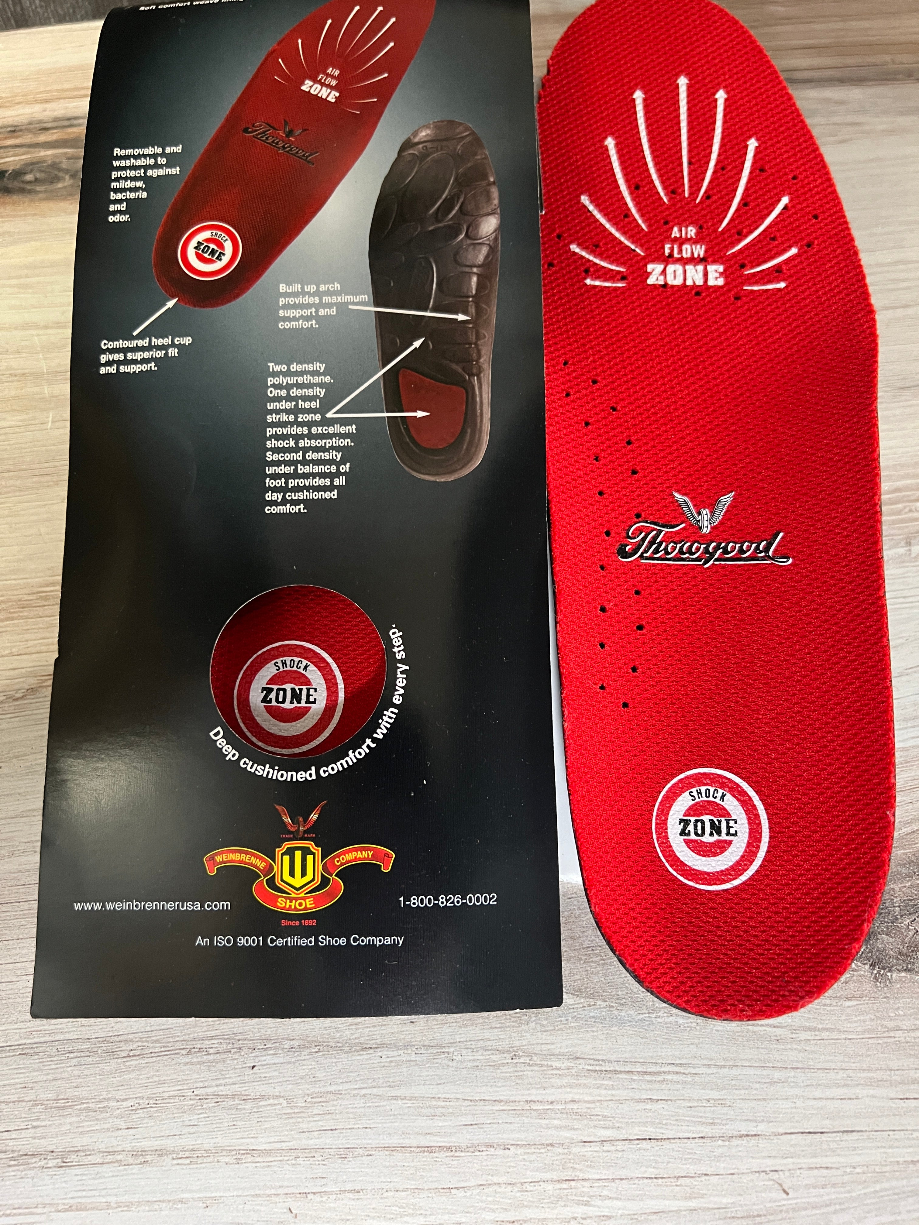 Red Shock Zone Insoles 889-8000