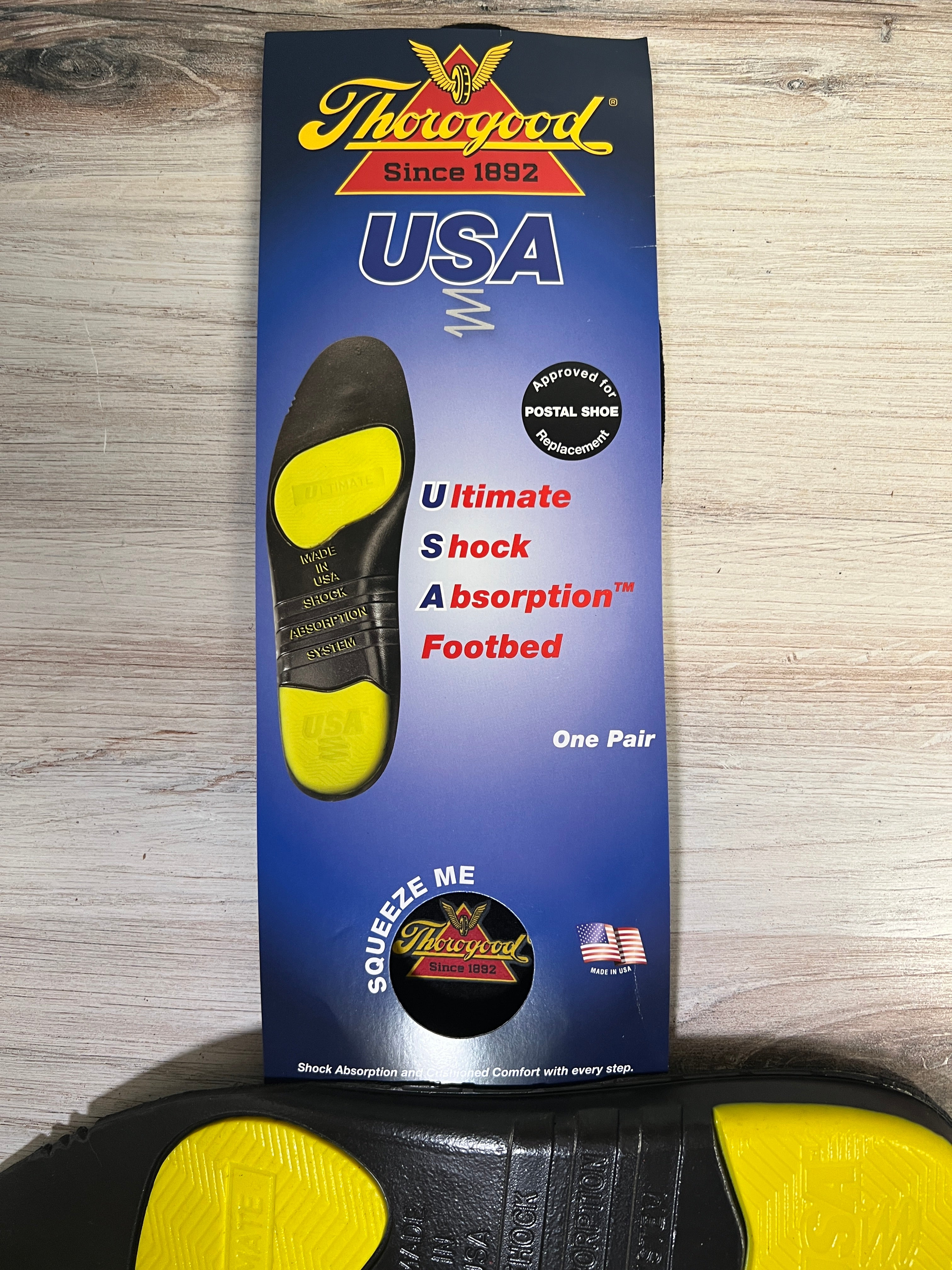 Yellow and Black Ultimate Absorption Insoles 889-6007