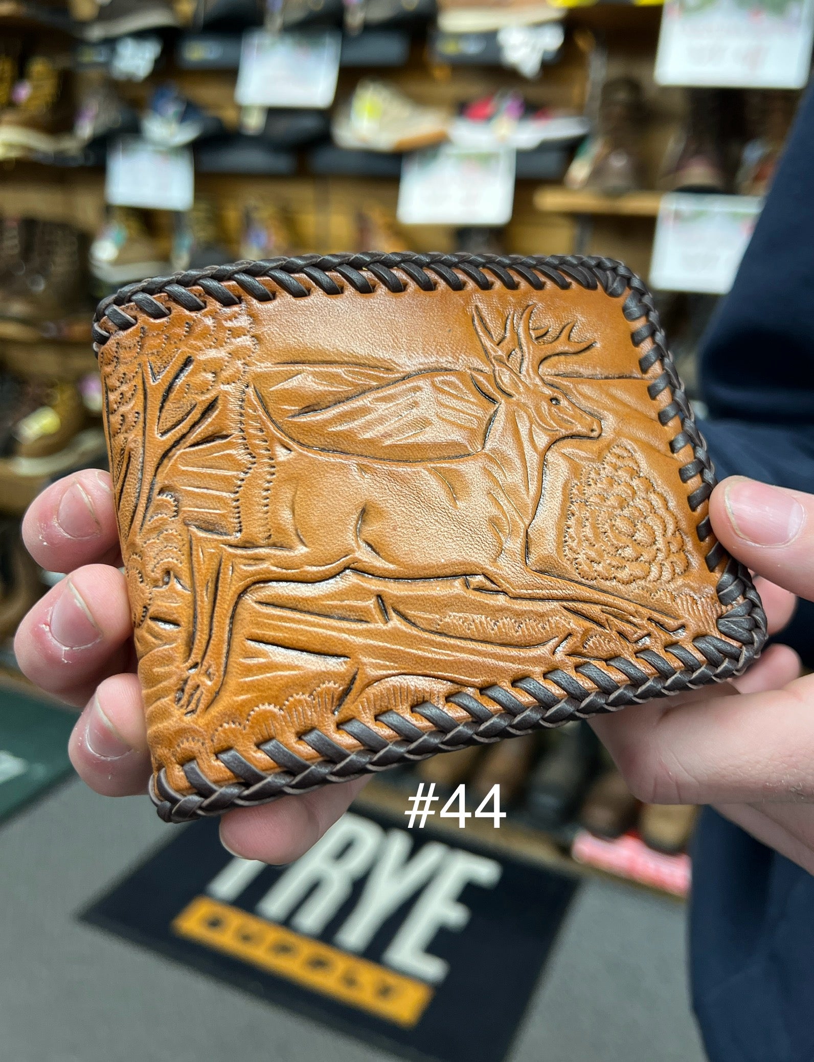 Multiple Brenneman's Hand Tooled Leather Bifold Wallets 400