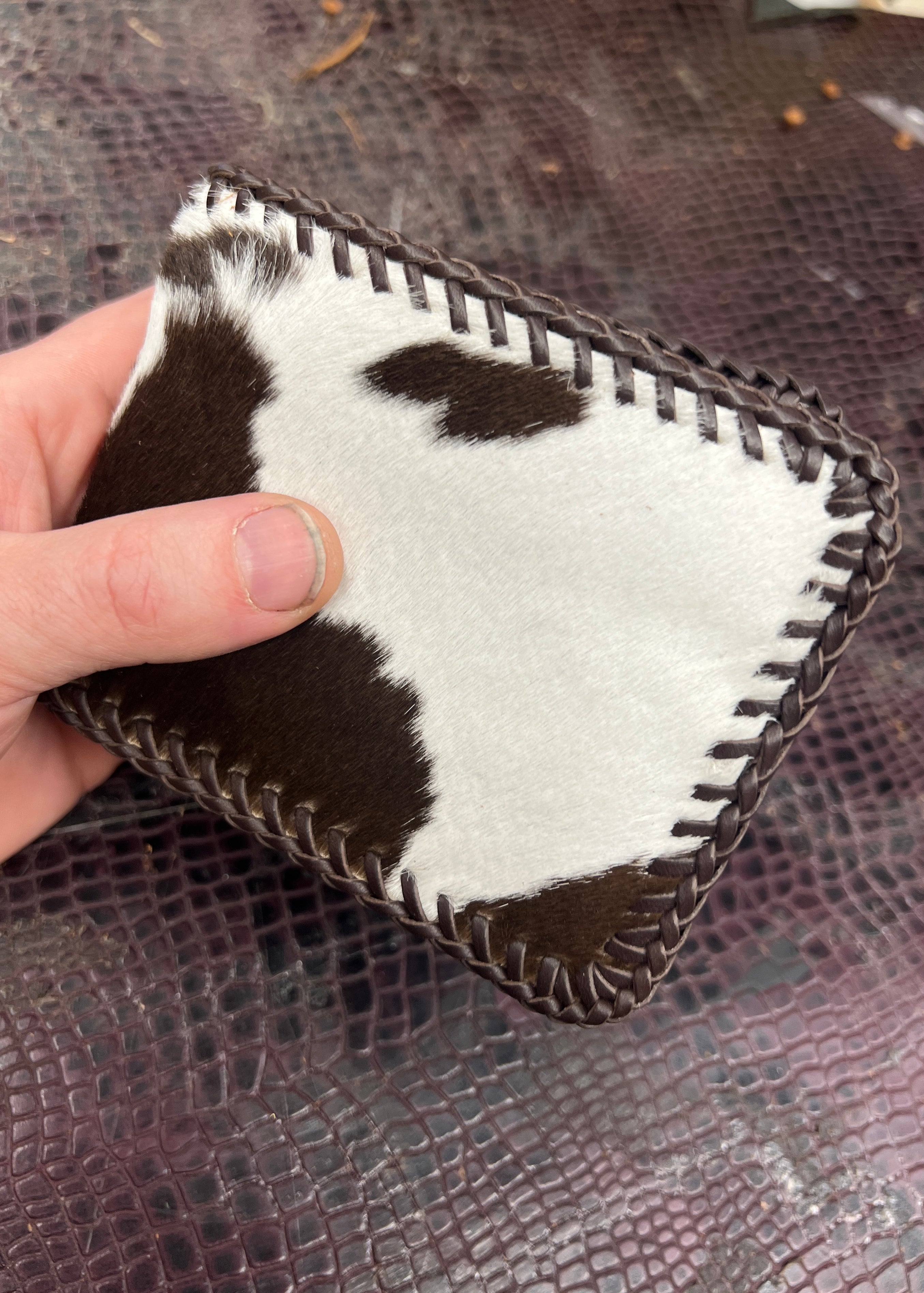 Brenneman's Leather Handcrafted Calf Hair Bifold Wallet