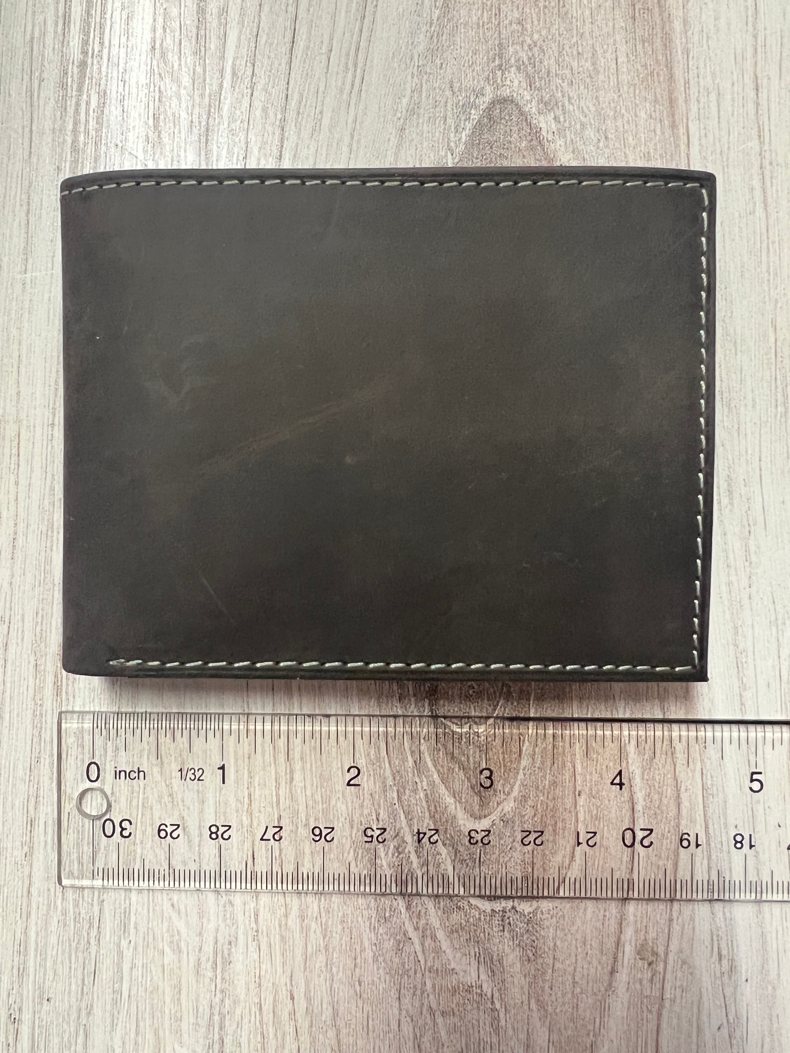 CLI Leather Bifold Flip Up Wallet Black or Brown 54394