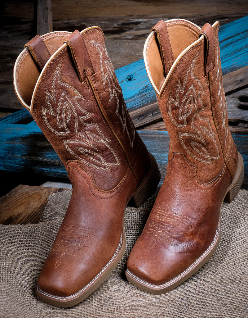 Cowboy boots flat toe best sale