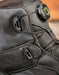 Close-up of a boot with RachetFit lacing system 