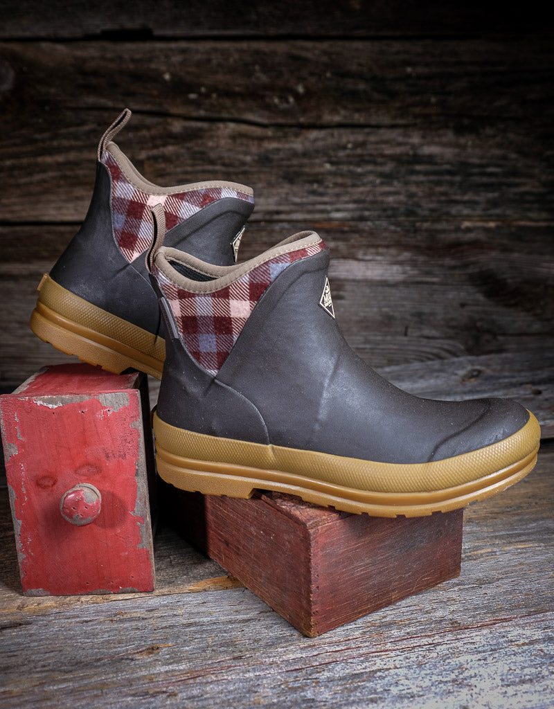 Muck Ladies Original Brown Plaid Ankle Boots OAW9PLD Boyers BootnShoe Muck Ladies Original Brown Plaid Ankle Boots OAW9PLD Boyers BootnShoe
