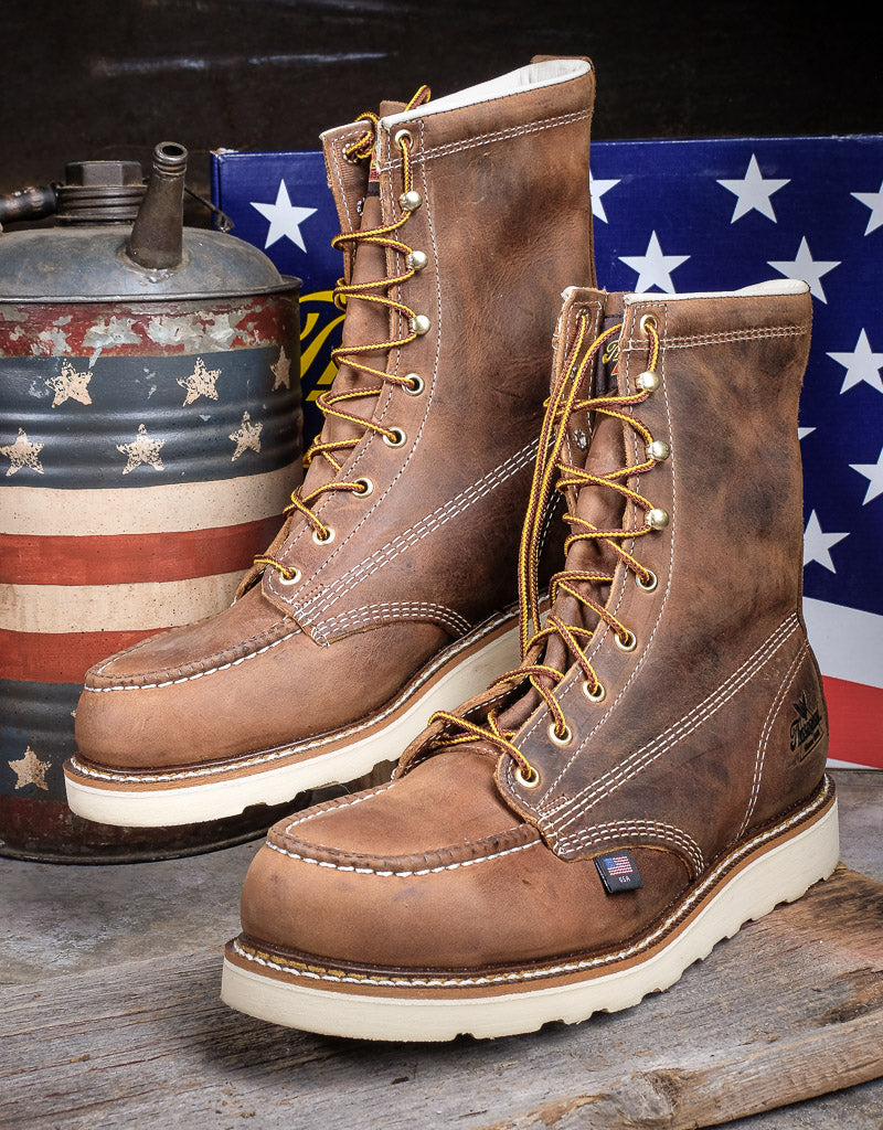 Thorogood Men's American Heritage 8 Wedge Work Boots - Steel Toe