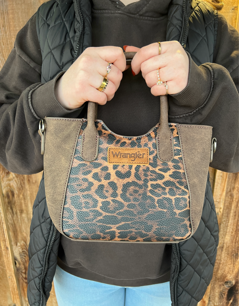 Wrangler Leopard Print Small Tote/Crossbody WG296-8015CF