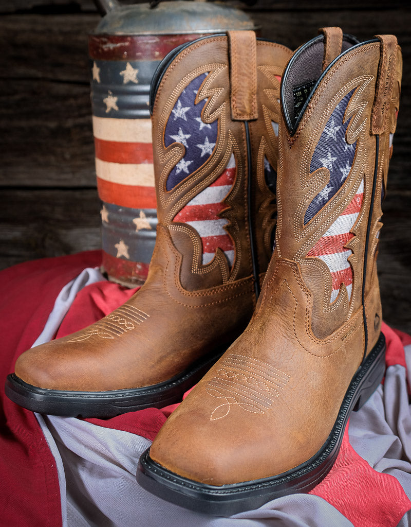 Wolverine Men's Rancher Flag Steel Toe Waterproof Work Boots W241181