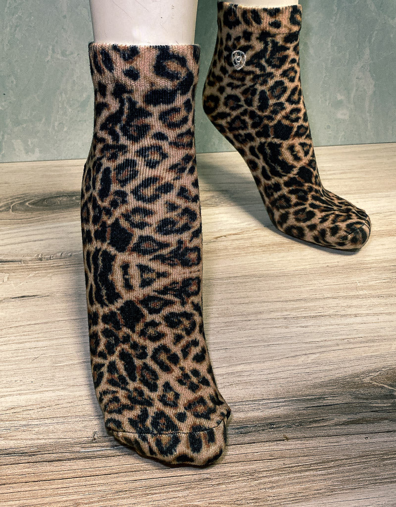 Ladies Low Cut Leopard Print Sock 2 Pack 2535