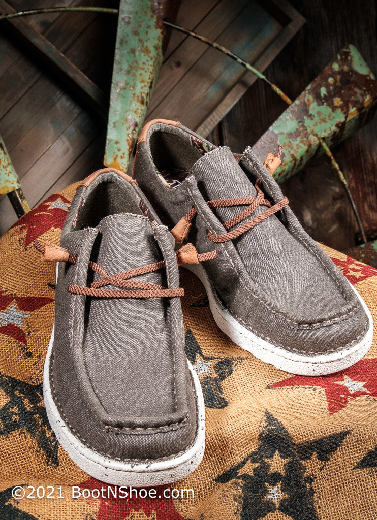 Justin Men's Hazer Clay Canvas Moc Toe Shoe JM302 — Boyers BootnShoe