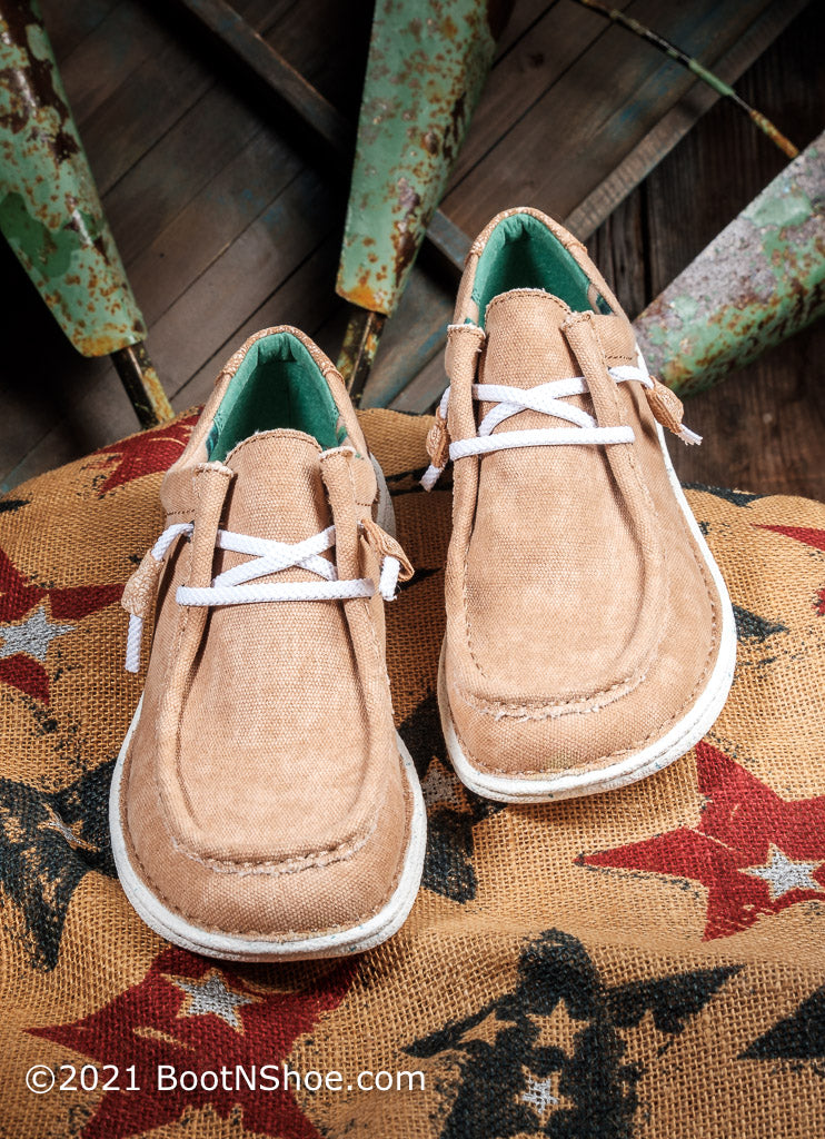 Justin Women's Hazer Honey Canvas Casual Shoe JL161 — Boyers BootnShoe