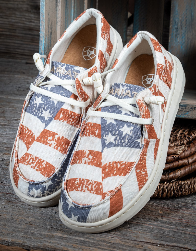 Women's Hilo Distressed Flag Print Shoes 10040317