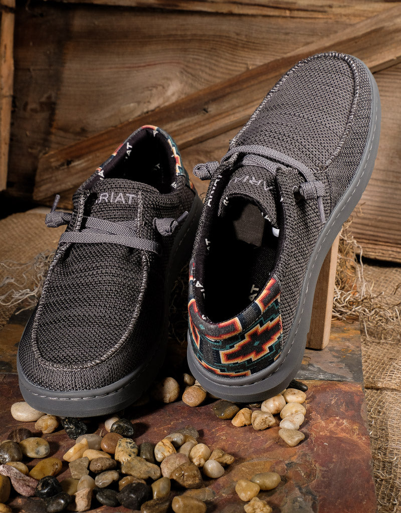 Men's Hilo Gray Aztec Print Shoes 10040437