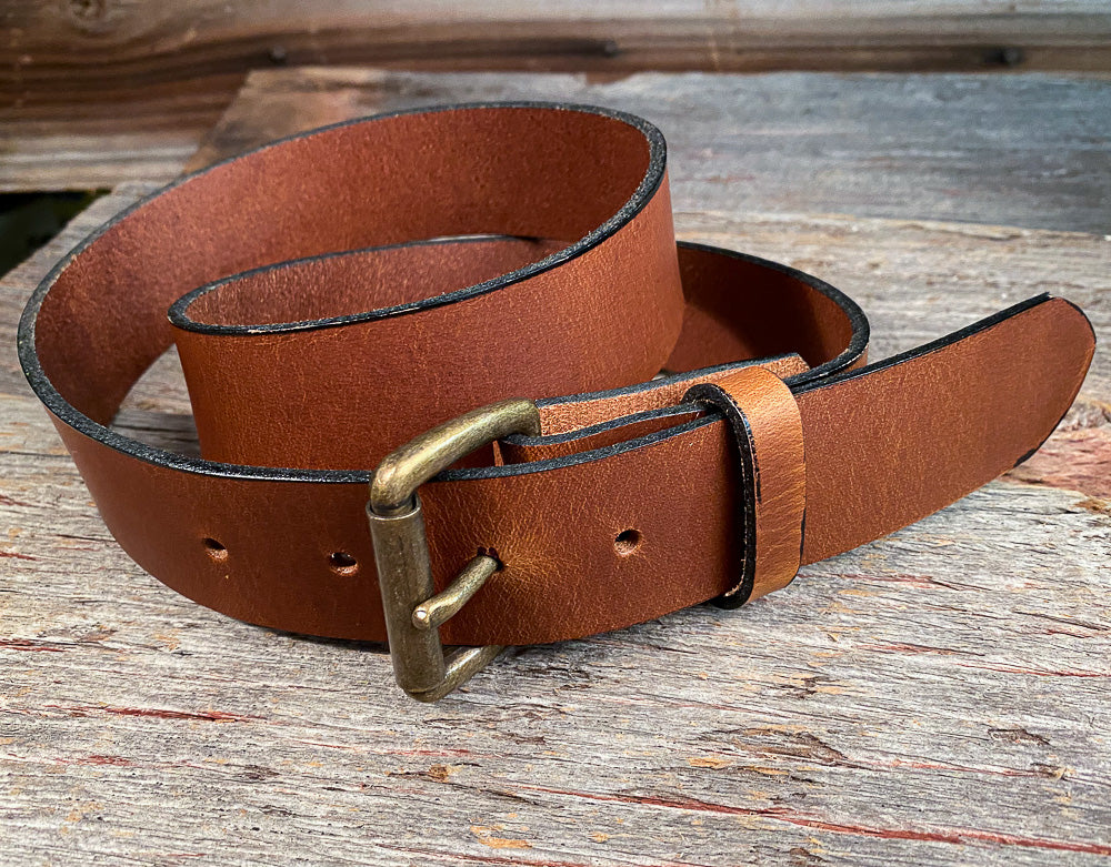 Boyer's Handmade Distressed Brown Belt 1 1/2 — Boyers BootnShoe