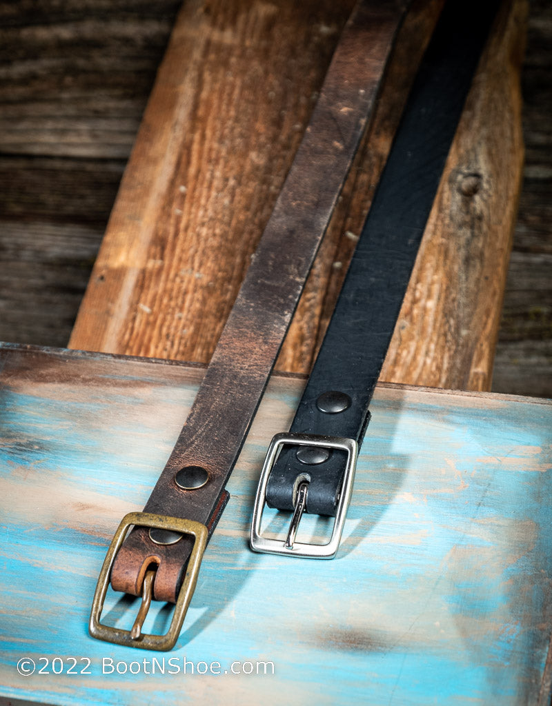 Boyer's Handmade Distressed Brown Belt 1 1/2