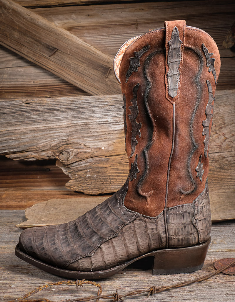 mens ankle cowboy boots square toe