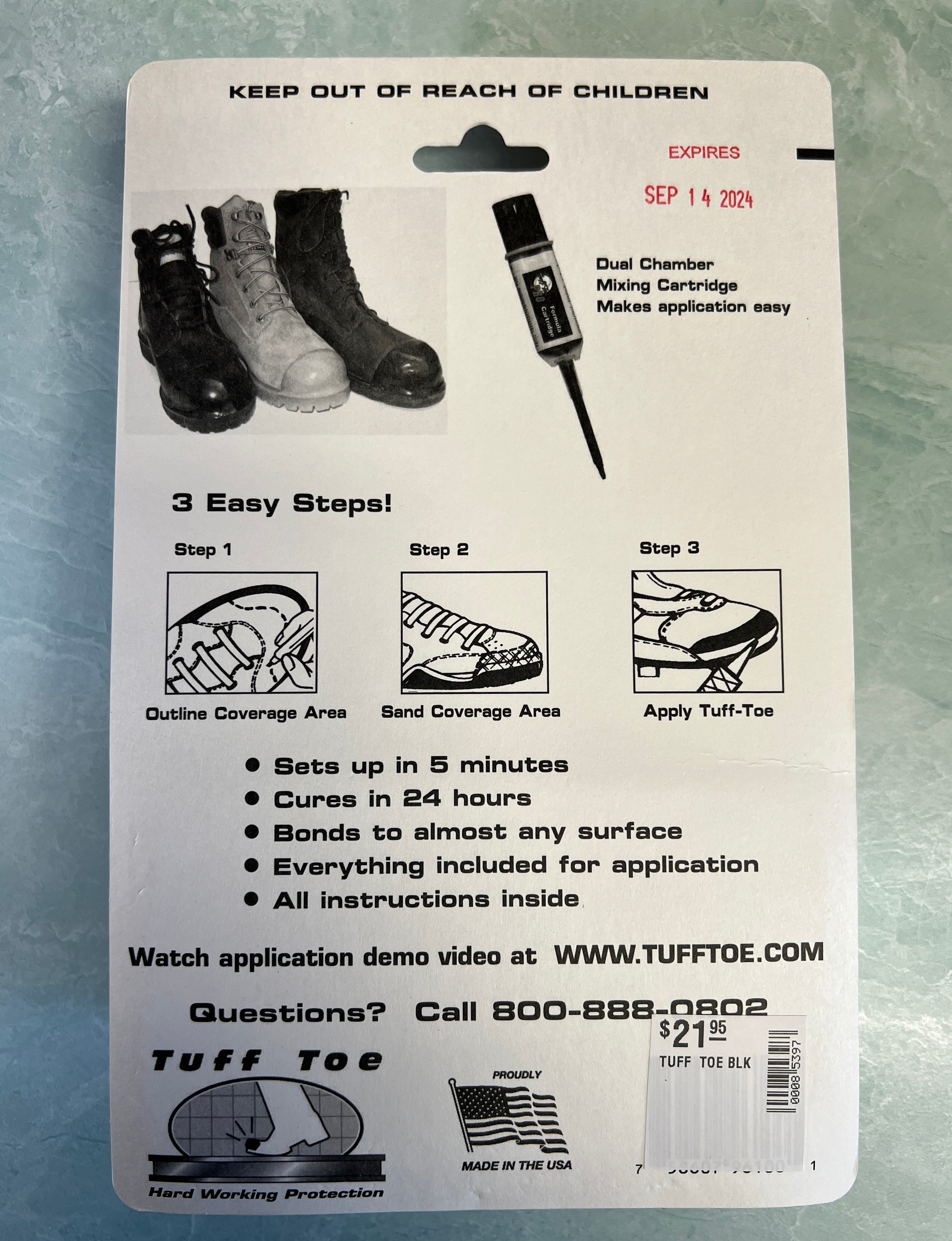 Tuff Toe Shoe Repair & Protection in Black