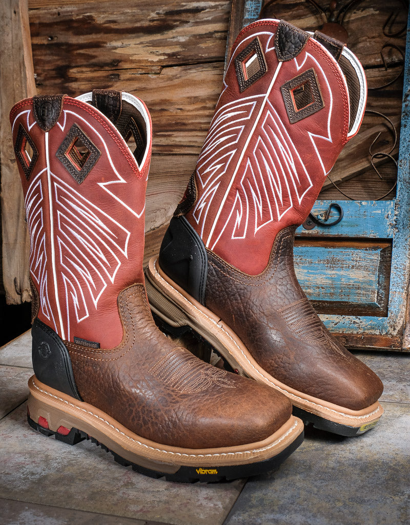 Men's Roughneck Waterproof Steel Toe Western Work Boots WK2115 — Boyers  BootnShoe