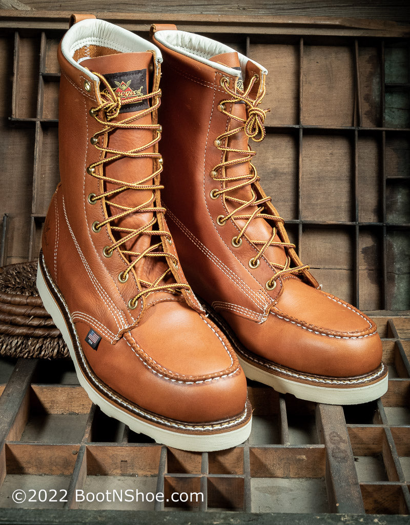 Thorogood Men's American Heritage 8 Wedge Work Boots - Steel Toe
