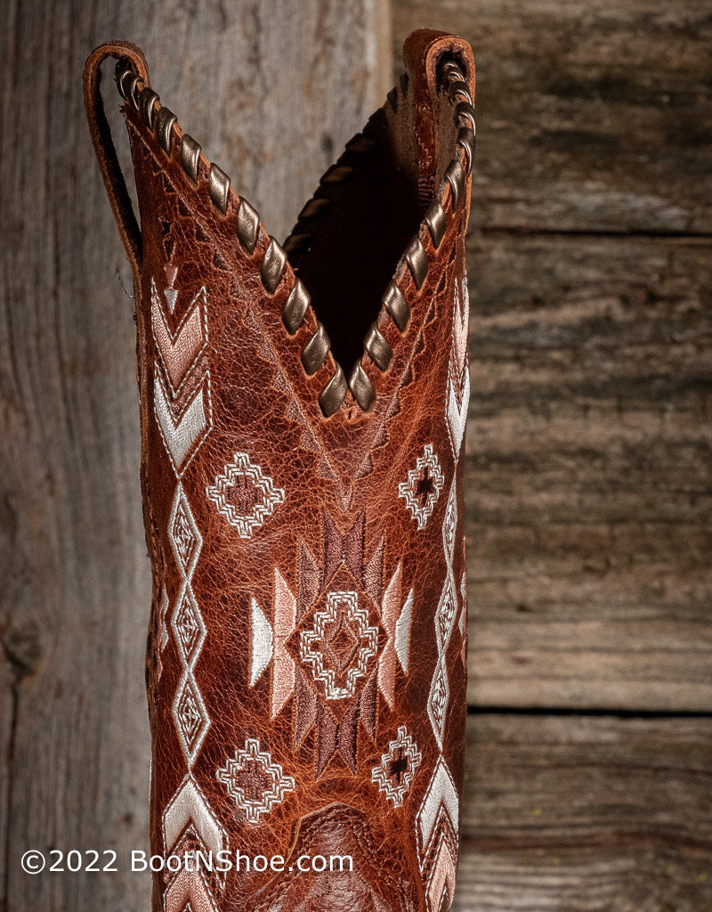 Women's Round Up Skyler Canyon Tan  w/ embroidery Western Boot 10038327