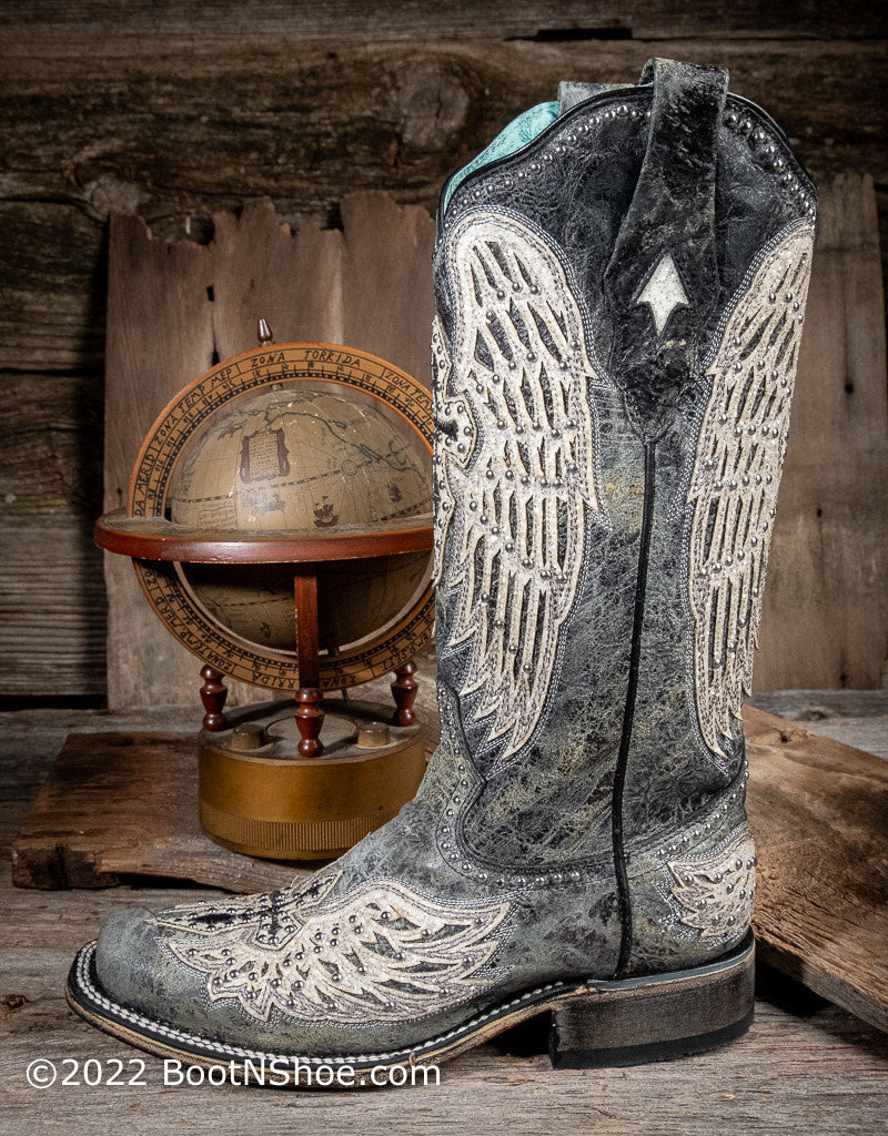 Handcrafted Men's Cowhide Cowboy Boots/ Square Toe Cowboy Boots