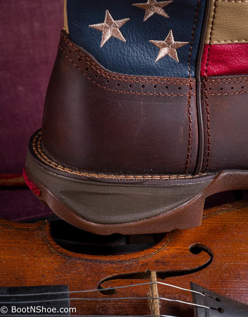 Durango Men's Rebel Patriotic Pull-On Western Flag Boot Brown