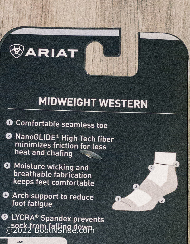 Mid Weight Quarter Crew Western Sock 2-Pair Pack 2803